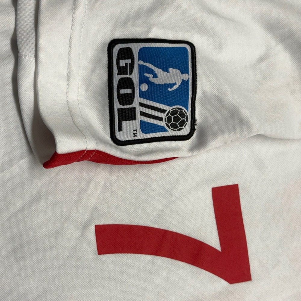 GOL England Soccer Jersey Mens Medium White Red Blue Number 7 Football Shirt - Picture 8 of 10